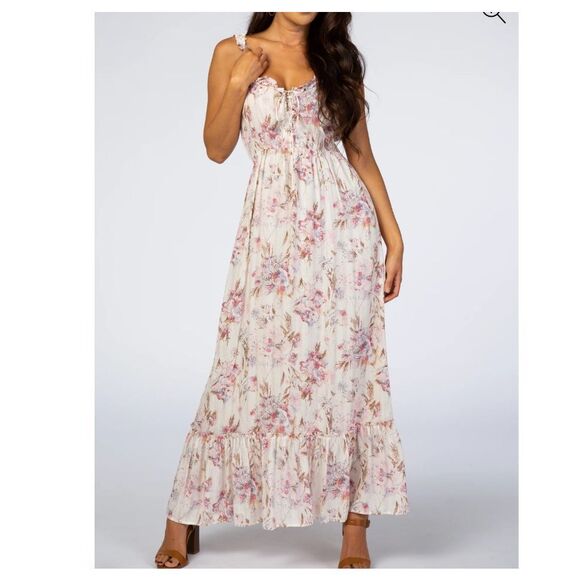 Lovestitch Pink Floral Maxi Dress - Picture 5 of 16